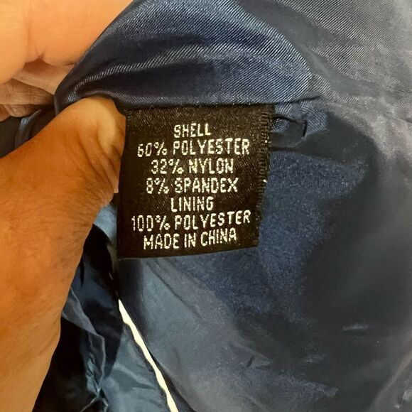 Adrianna Papell Metallic Blue Side Ruched Sheath Dress - Picture 13 of 13